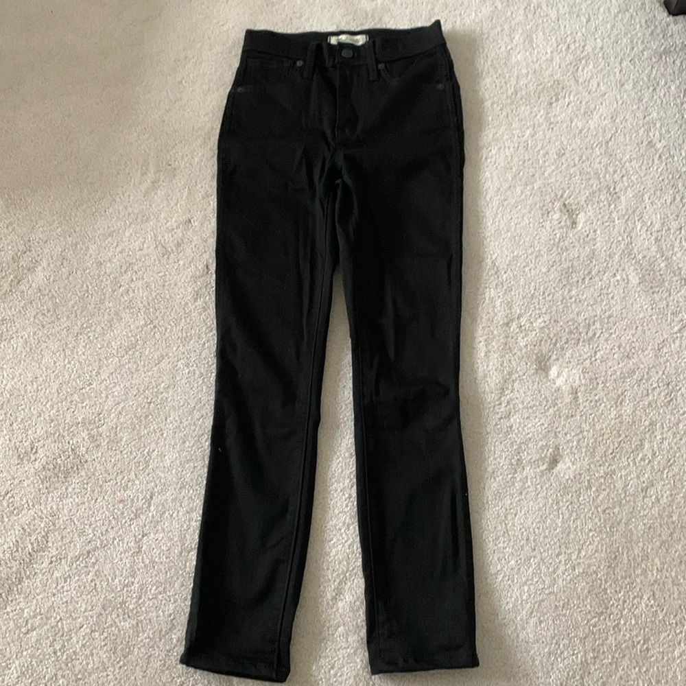 Madewell 10” High Rise Black Skinny Jean, size 23